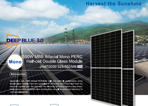 540-550 Watt JA Solar #JAM72D30-550, Solar Panels w/ Turnkey Station, Bifacial Mono PERC half-cell solar - Image 1