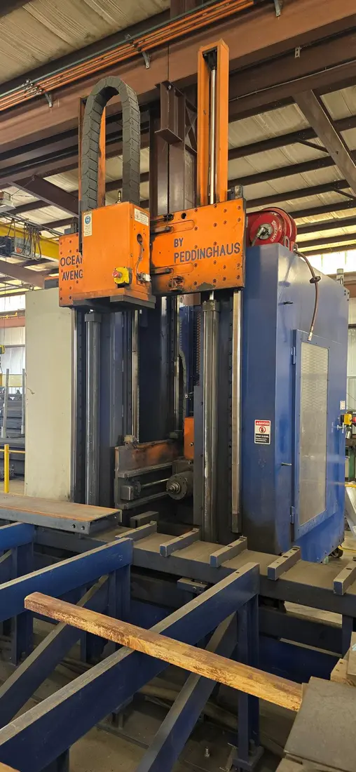 Peddinghaus #Ocean-Avenger-Plus-MDL-1250/1C, CNC beam drill line, 48" max profile, 80' length, 25 HP, Siemens - Image 1