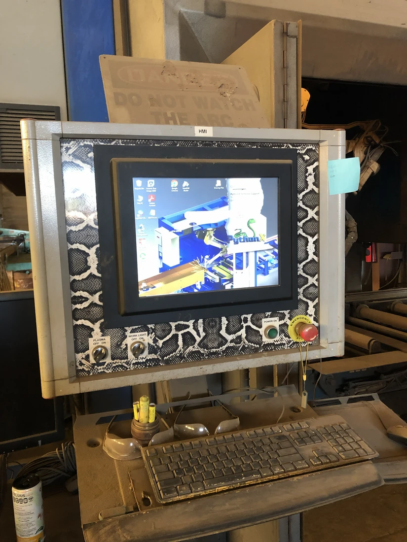 Burlington Automation #Python-X, CNC robotic plasma structural steel system, 36" max profile, Hypertherm - Image 7