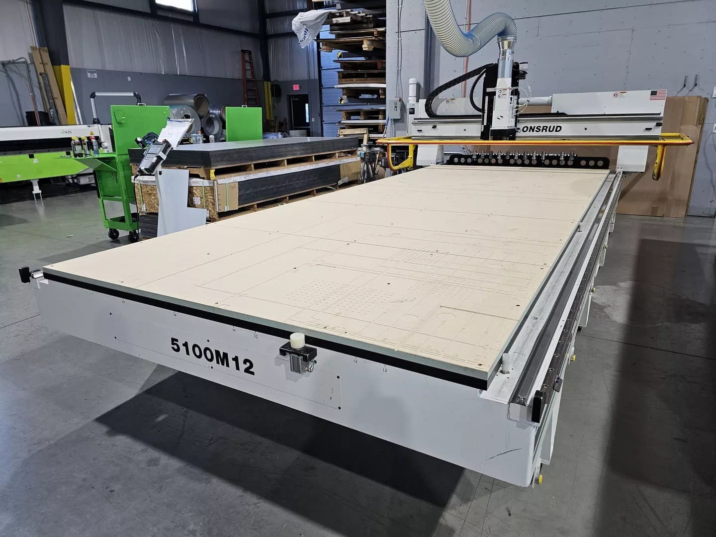 Onsrud #5100M12, CNC router, 80" x 204" table, 12 HP, 24,000 RPM, 12-station ATC, Fanuc 0i, 2019 - Image 1