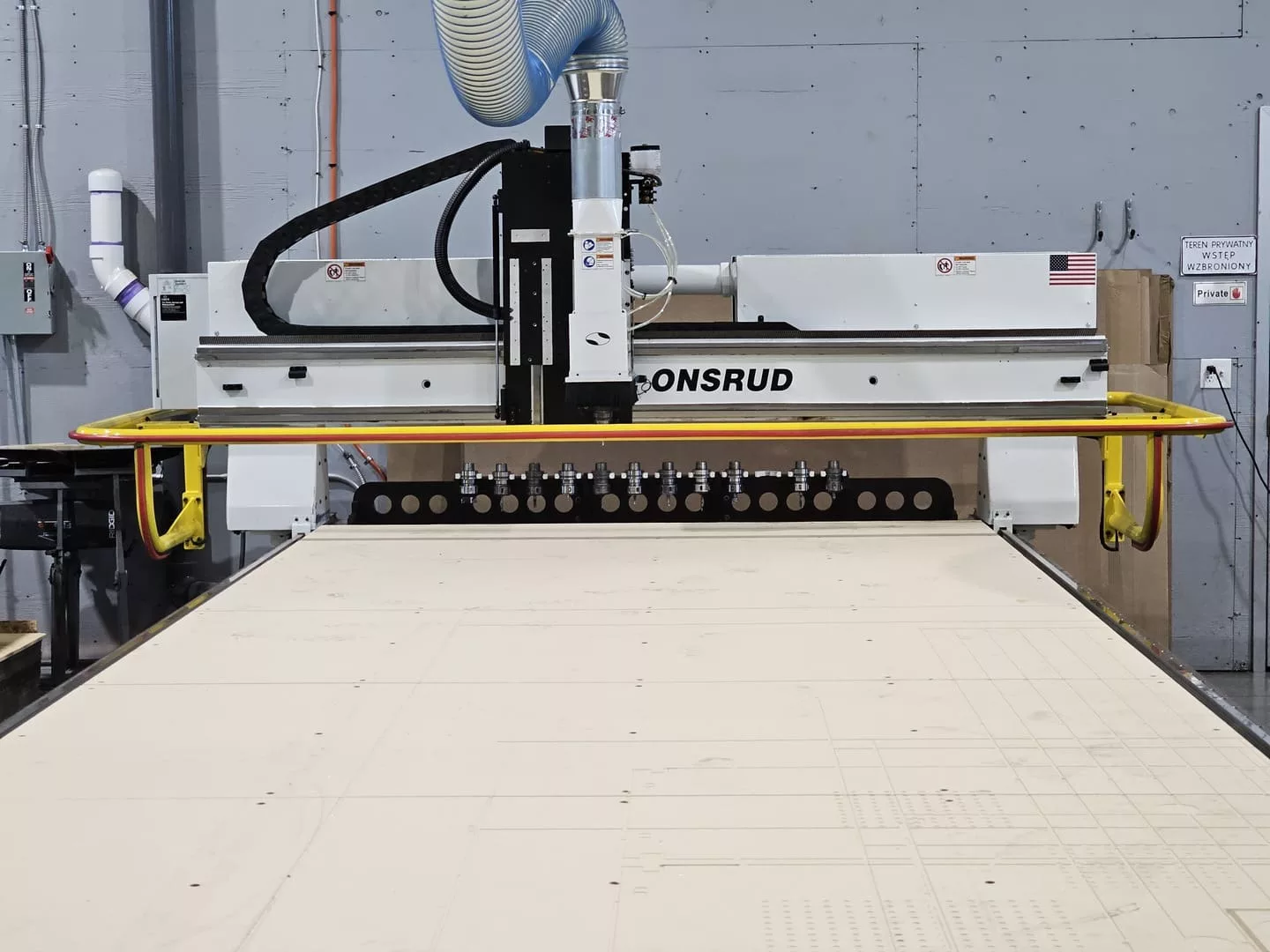 Onsrud #5100M12, CNC router, 80" x 204" table, 12 HP, 24,000 RPM, 12-station ATC, Fanuc 0i, 2019 - Image 2