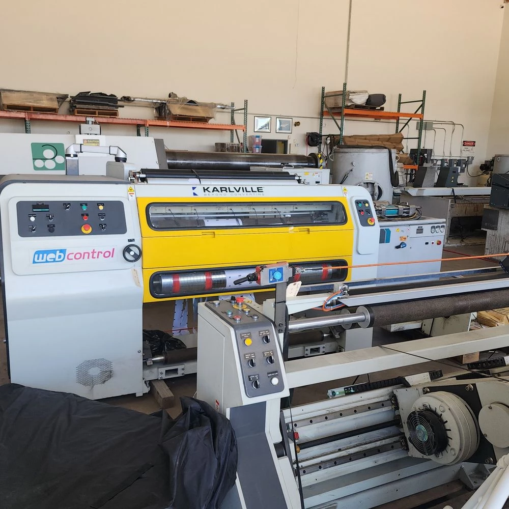 Karlville #HS-Pro-1300, shrink sleeve slitter rewinder, 51.18" max web width, 500 m/min - Image 7