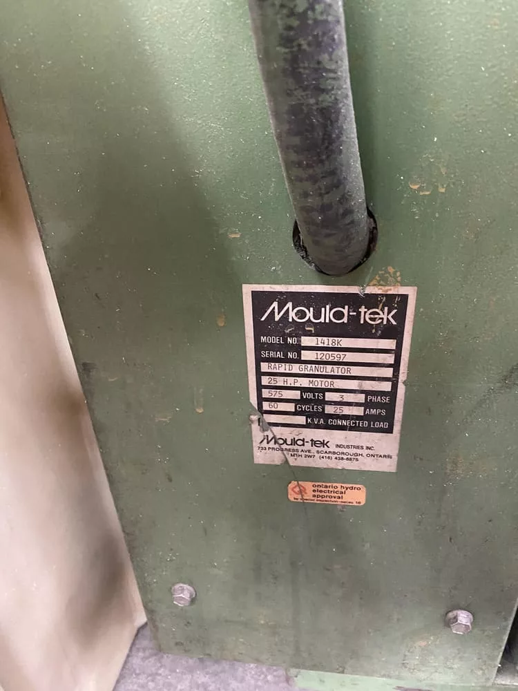 14" x 18" Rapid #1418K, granulator, 25 HP, 3/8" screen, 1997 - Image 8