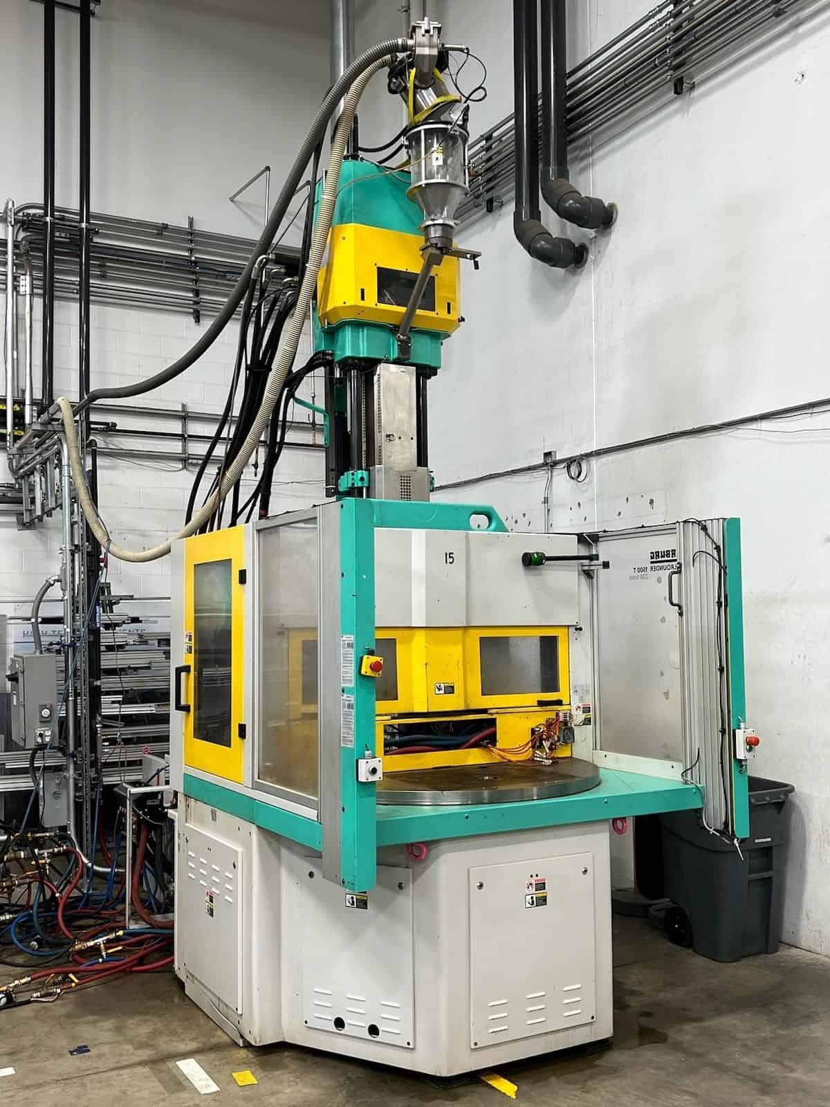 220 Ton, 16 oz., Arburg #1500T-2000-800, rotary table injection molding machine, 59" rotary table, 55mm - Image 3