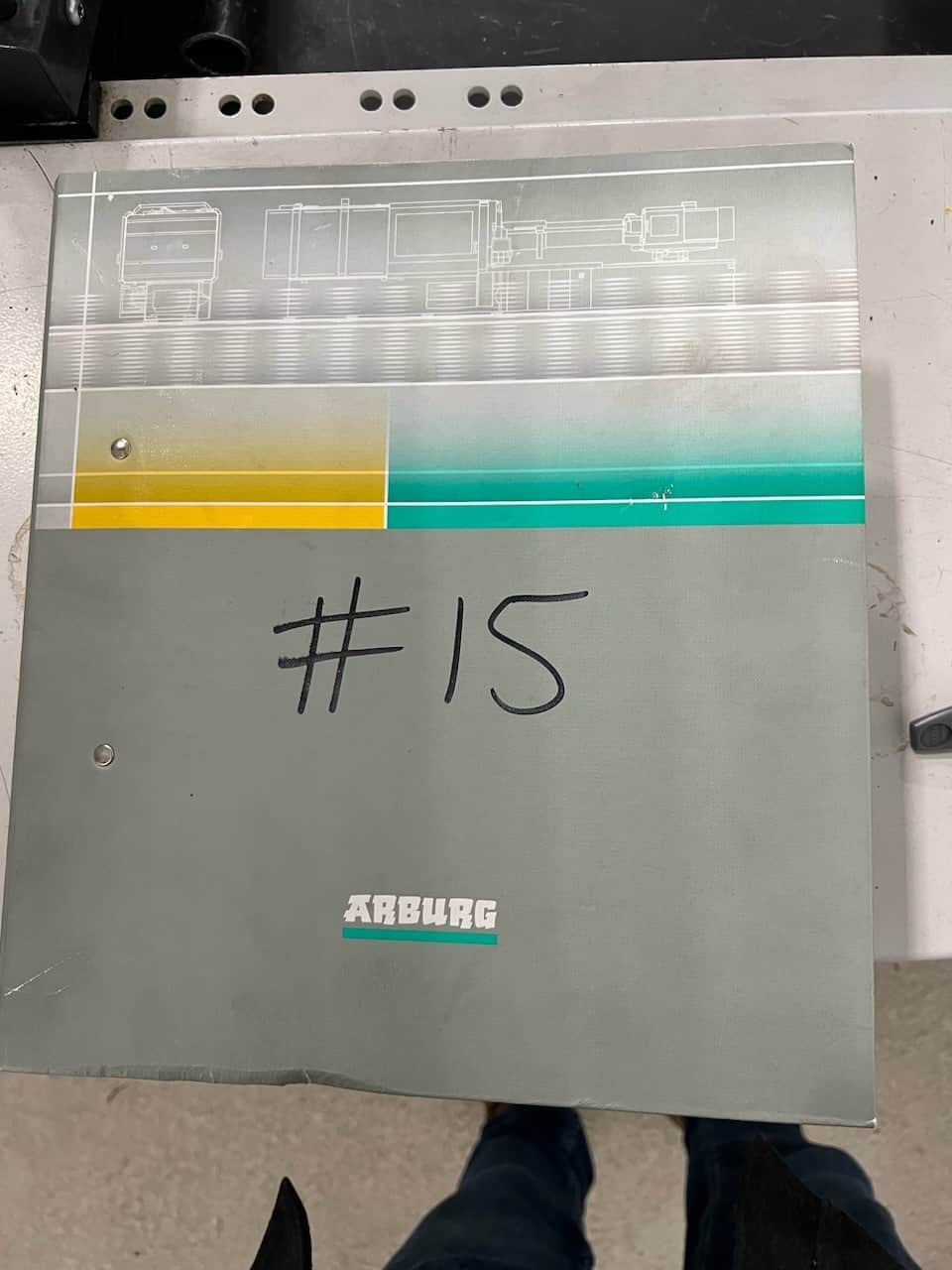 220 Ton, 16 oz., Arburg #1500T-2000-800, rotary table injection molding machine, 59" rotary table, 55mm - Image 8
