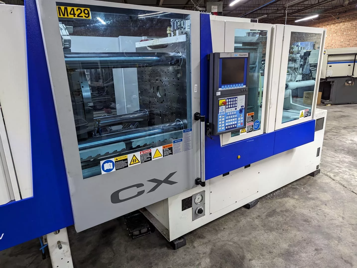 120 Ton, 1.9 oz., Krauss Maffei #100-180-180CX, two-shot injection molding machine, 20.88" x 15.52" tie bars - Image 2