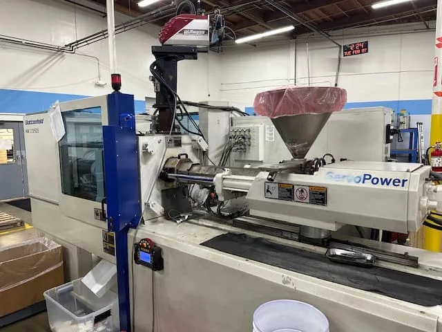 120 Ton, 6.19 oz., Battenfeld #HM110/525, injection molding machine, 18.5" x 15.53" tie bars, Unilog B6 - Image 3