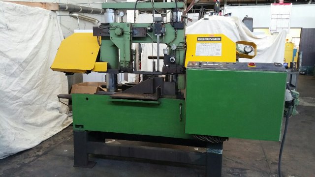 14" x 17" Behringer #HBP340A, automatic horizontal band saw, 6.25 HP, chip conveyor, coolant, roller table - Image 1