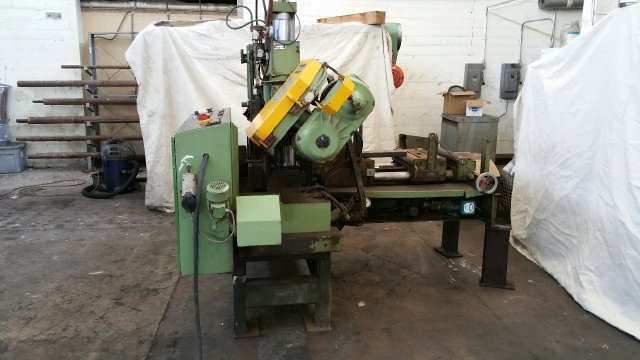 14" x 17" Behringer #HBP340A, automatic horizontal band saw, 6.25 HP, chip conveyor, coolant, roller table - Image 3