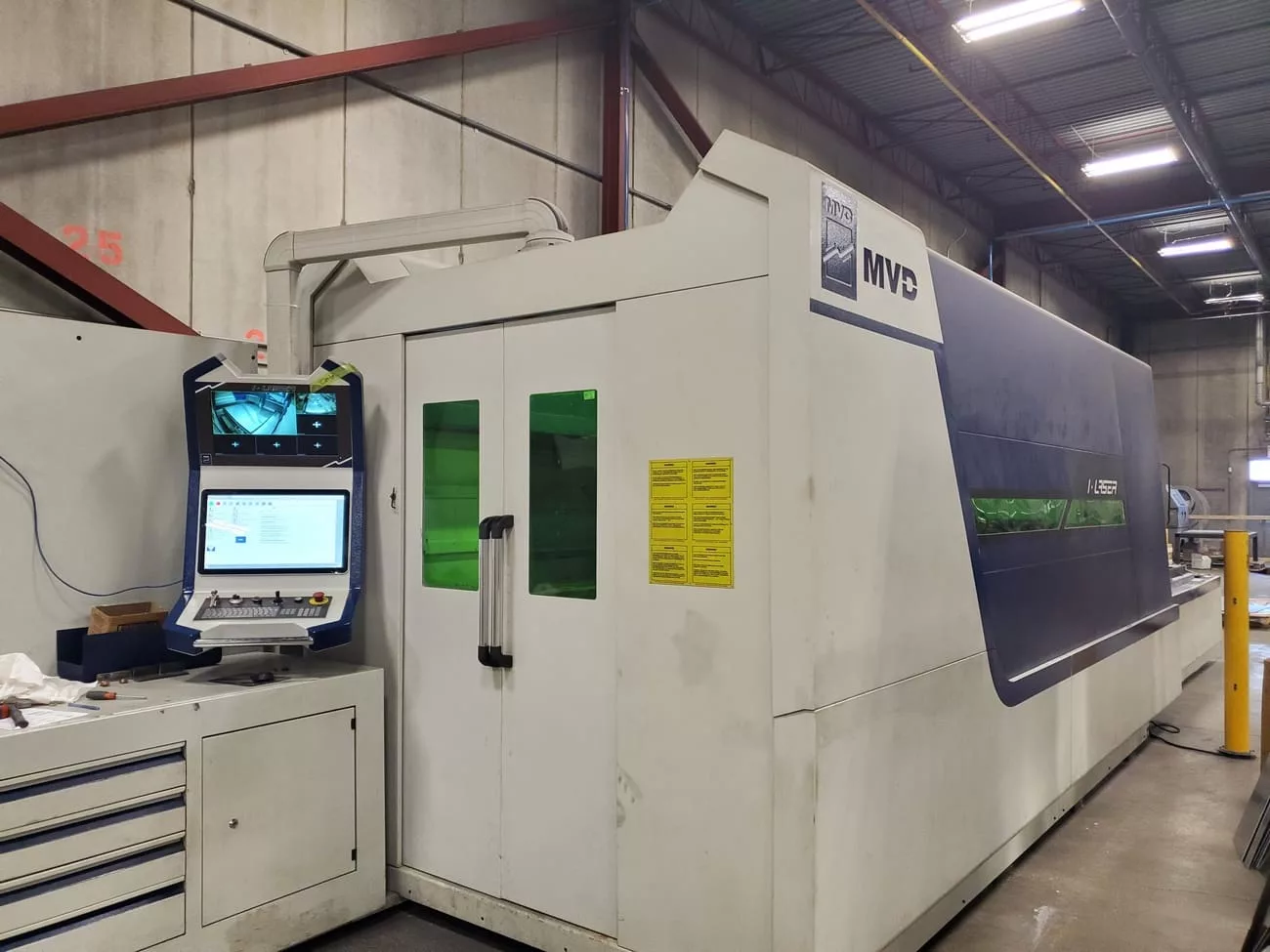 MVD #F6-1530, CNC fiber laser cutting system, 6,000 watt, 5' x 10' table, approx. 9,600 hours, ESA 660w - Image 1