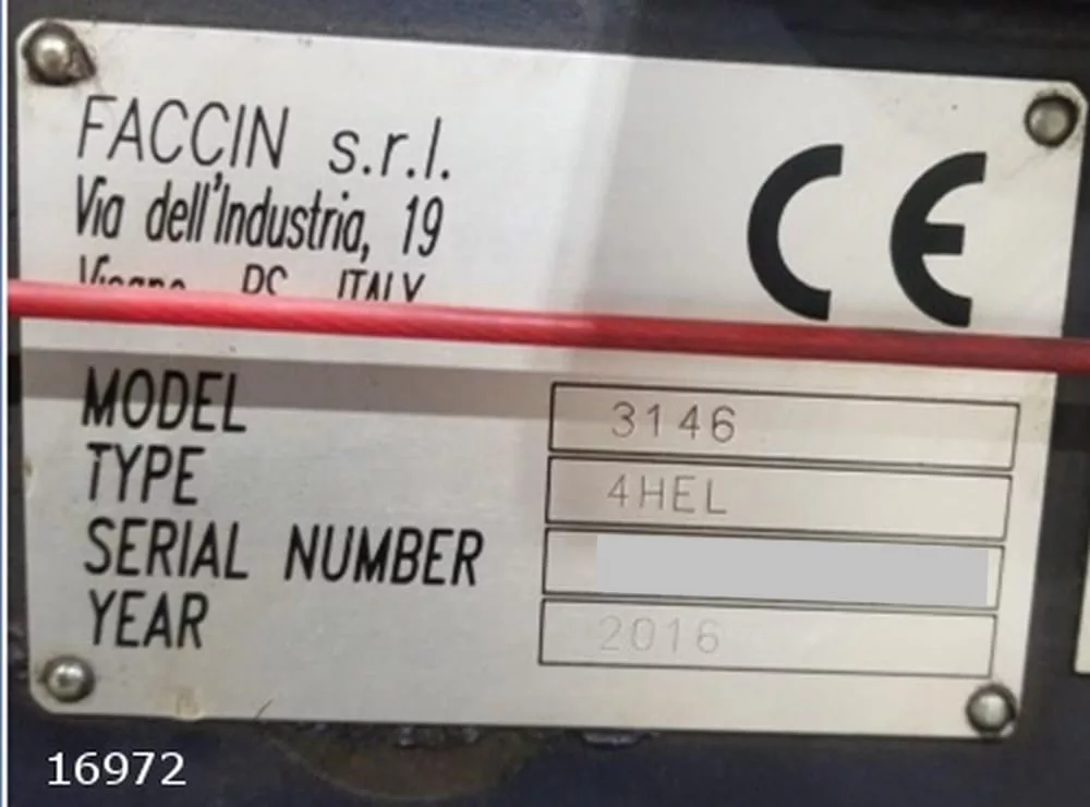 120" x 1-7/16" Faccin #4HEL-3146, 4-roll hydraulic plate bending roll, 441 Ton, 18.11" top roll, 60 HP, 2016 - Image 7