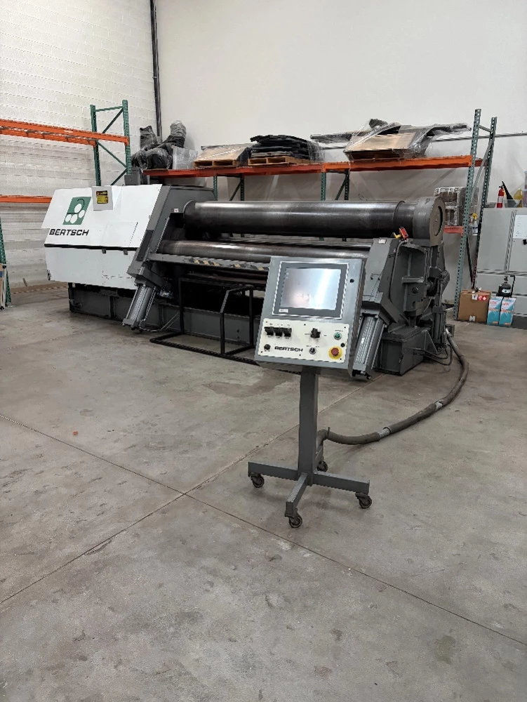 120" x 1" Bertsch #100-10, 4-roll plate bending roll, 17" top roll, 1" pre-bend capacity, 2018 - Image 2