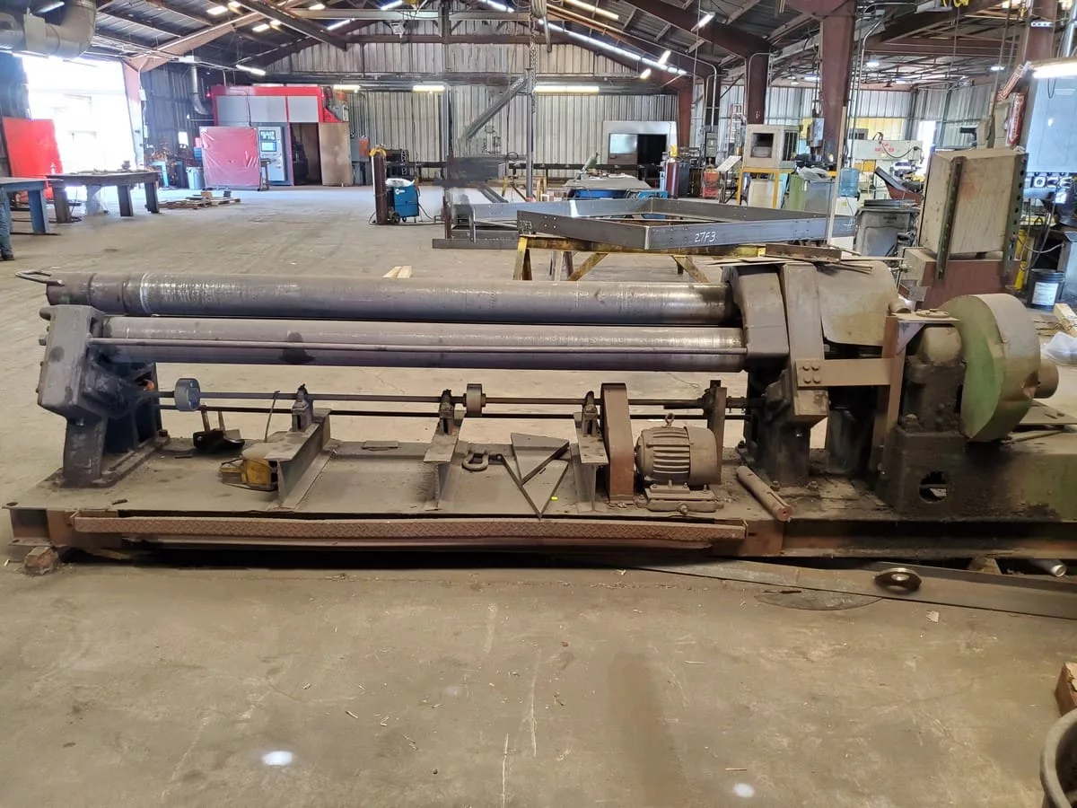 8' x 1/4" Webb #R3L, plate bending roll, 5" rolls - Image 1