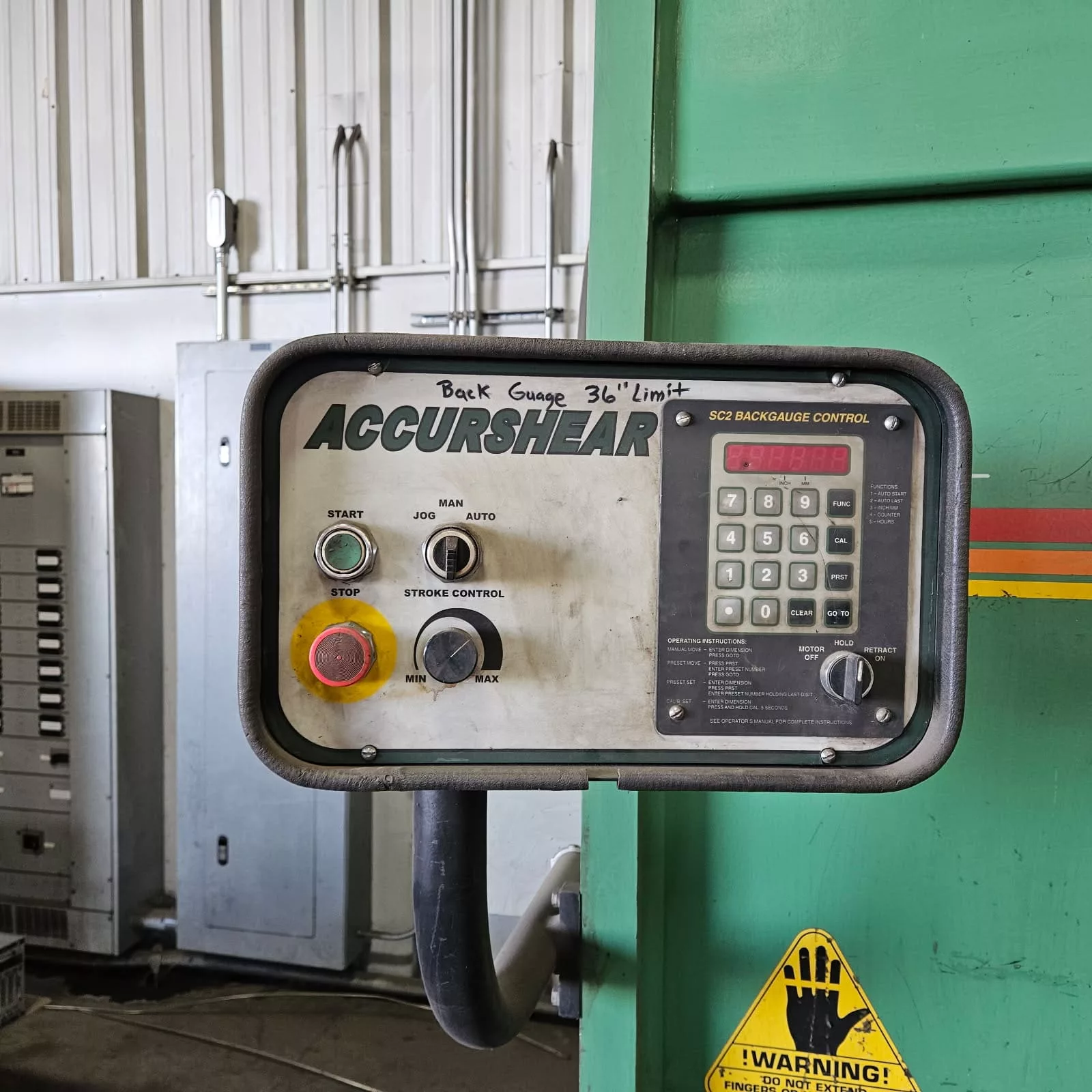 3/8" x 10' Accurshear #837510, hydraulic shear, 1999 - Image 2