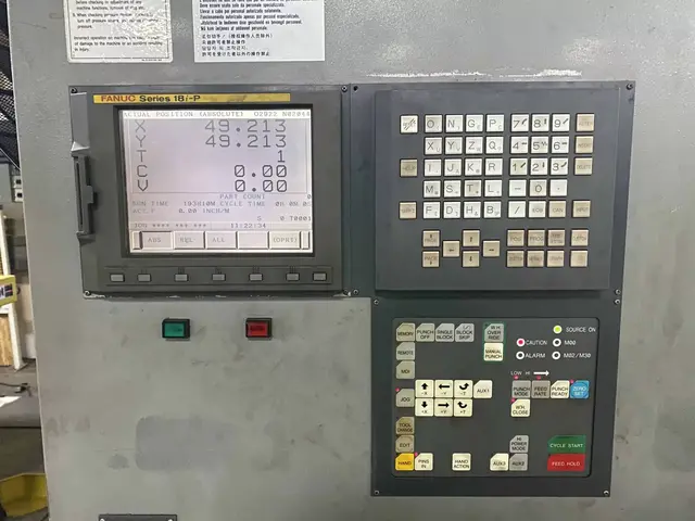 22 Ton, Murata #Motorum-2044, CNC Turret Punch, 22 Stations, 49" x 49" Sheet, 1/4" Max Thickness, Fanuc - Image 3