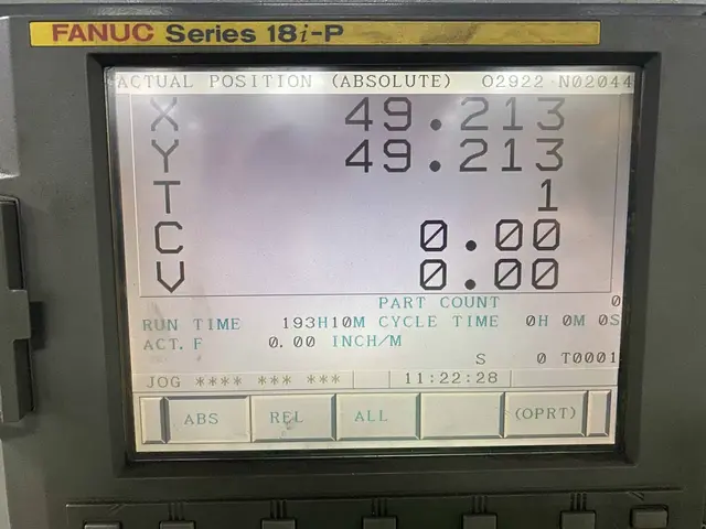 22 Ton, Murata #Motorum-2044, CNC Turret Punch, 22 Stations, 49" x 49" Sheet, 1/4" Max Thickness, Fanuc - Image 4