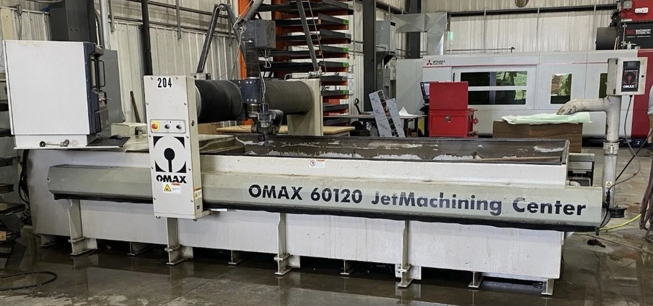 Omax #60120, CNC waterjet cutting system, 6.5' x 12' table, 40 HP pump, 60,000 PSI, Omax PC Control, 2019 - Image 1