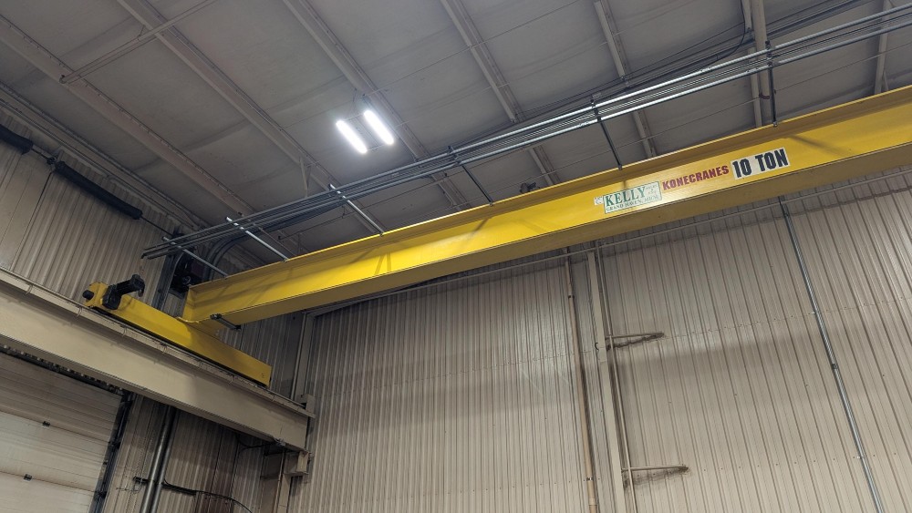 10 Ton, Kone, 45'0" Span, 26' Lift, Pendant Control, VFD Bridge & Trolley, 1997 [#2748] - Image 4