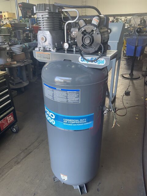 5 HP Devilbiss #PRO-4000, Vertical Air Compressor, 14 CFM, 175 PSI - Image 1