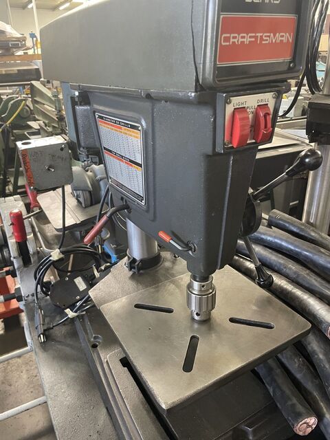 15-1/2" Craftsman #113-21370, Drill Press, 5/8" chuck, 0.5 HP, 380-8550 RPM (2 available) - Image 1