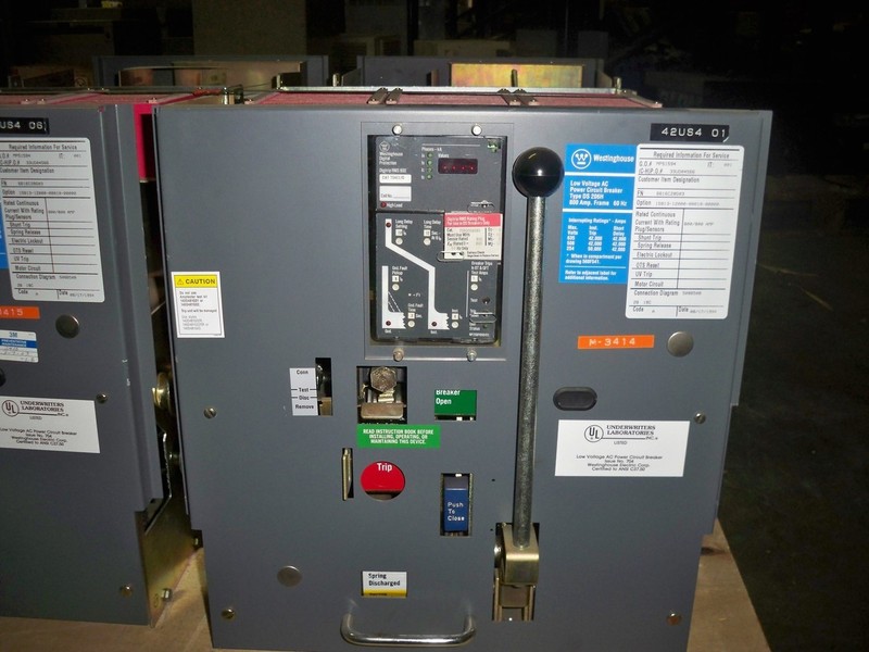 800 Amps, Westinghouse, DS-206H, manually operated, drawout - Image 1