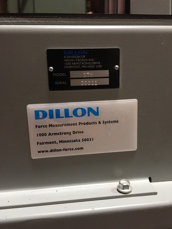 Dillon #DTM, Tensile Tester w/Wizard Programmable Force Indicator, Curtis Sure Grips - Image 2