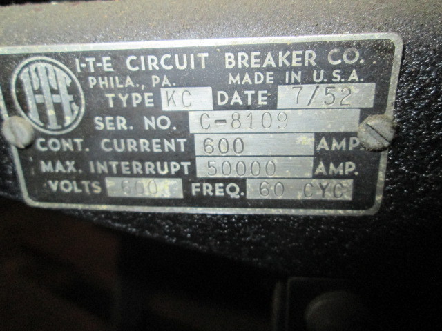 1600 Amps, ITE, KC, manually operated, drawout - Image 2