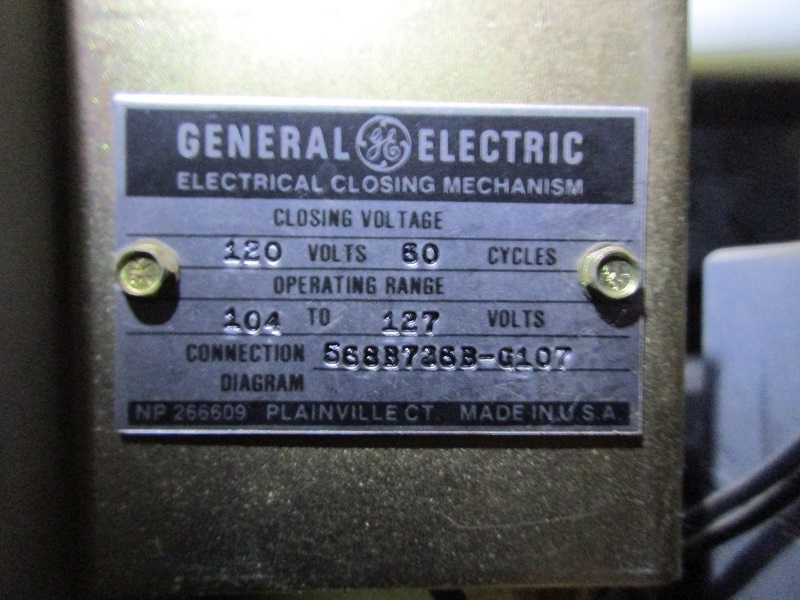 4000 Amps, General Electric, akr- 8d-100, electrically operated, drawout, w/Gear - Image 3