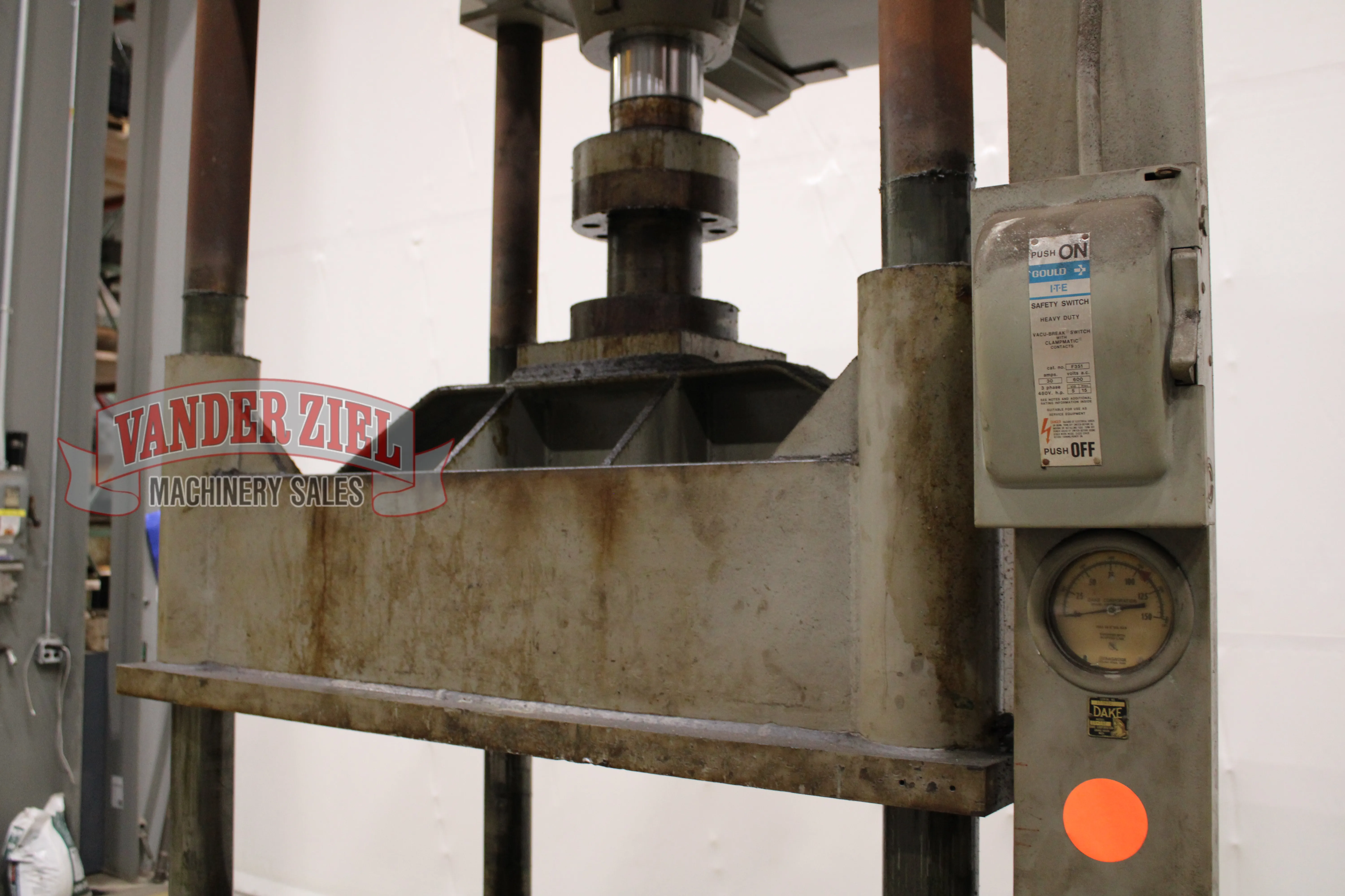 150 Ton, Dake Four-Post Press - Image 4