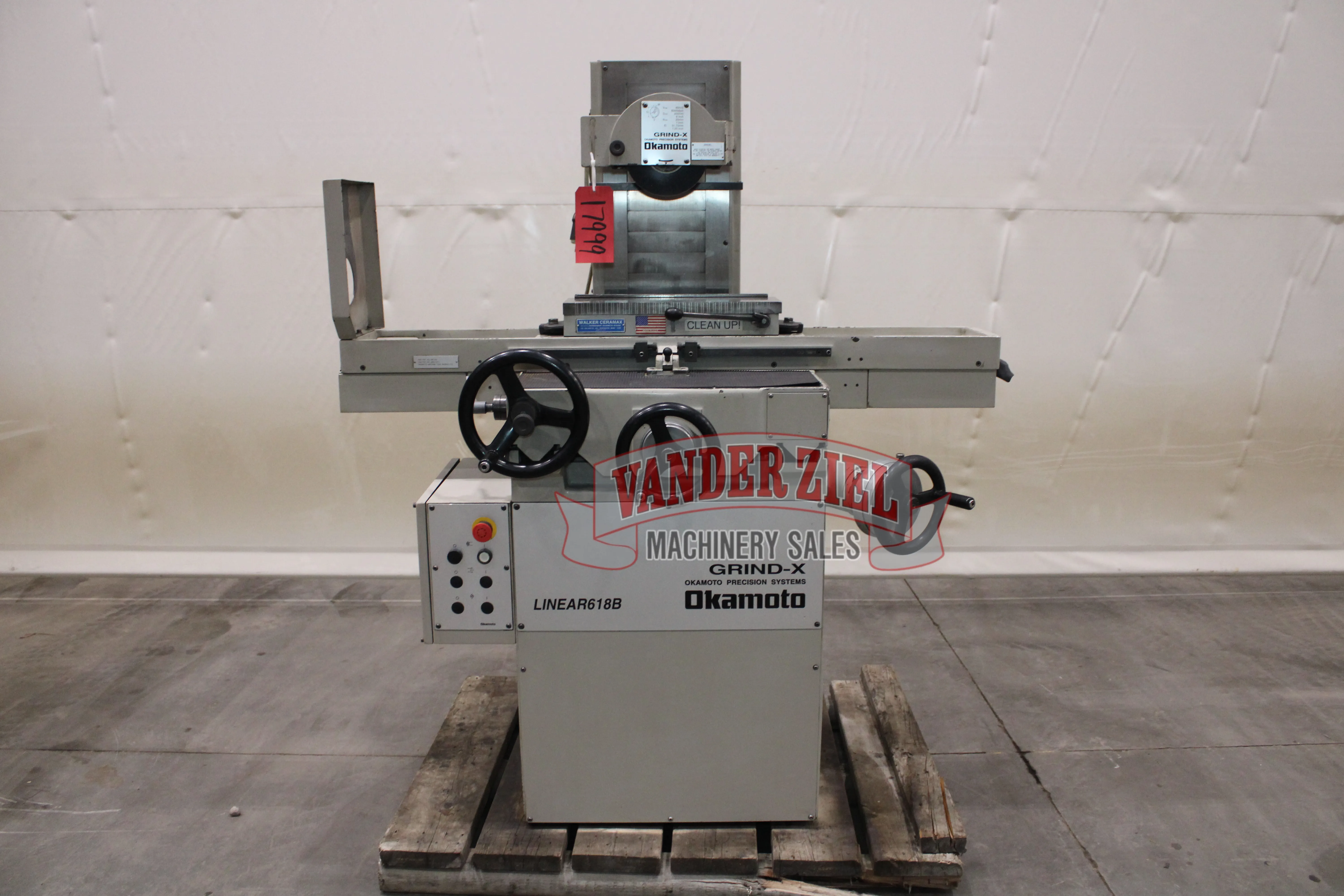 6" x 18" Okamoto Hydraulic Surface Combustion Grinder - Image 1