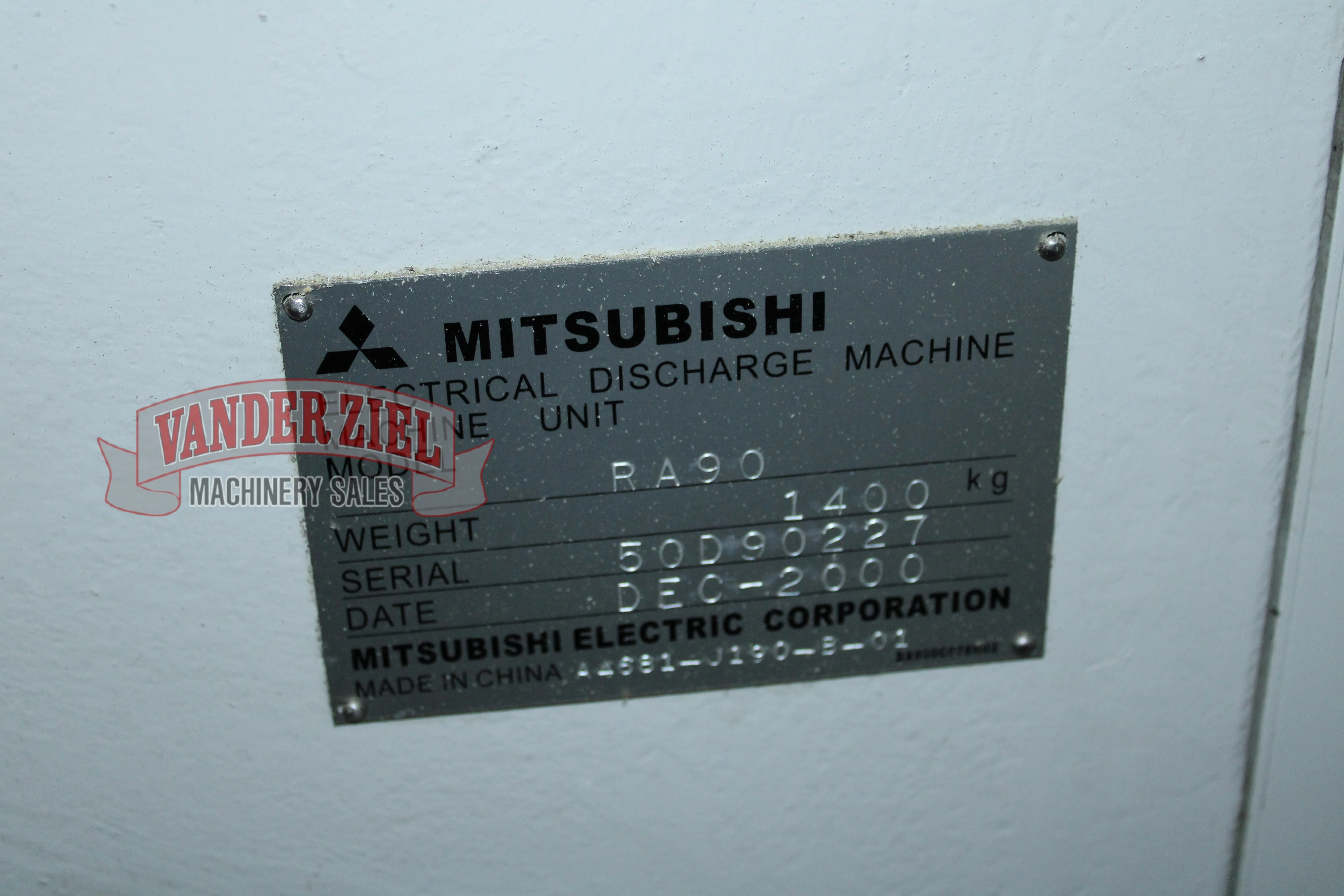 Mitsubishi #RA90, CNC Wire Electrical Discharge Machine, Mitsubishi RAS-1 CNC Control - Image 7
