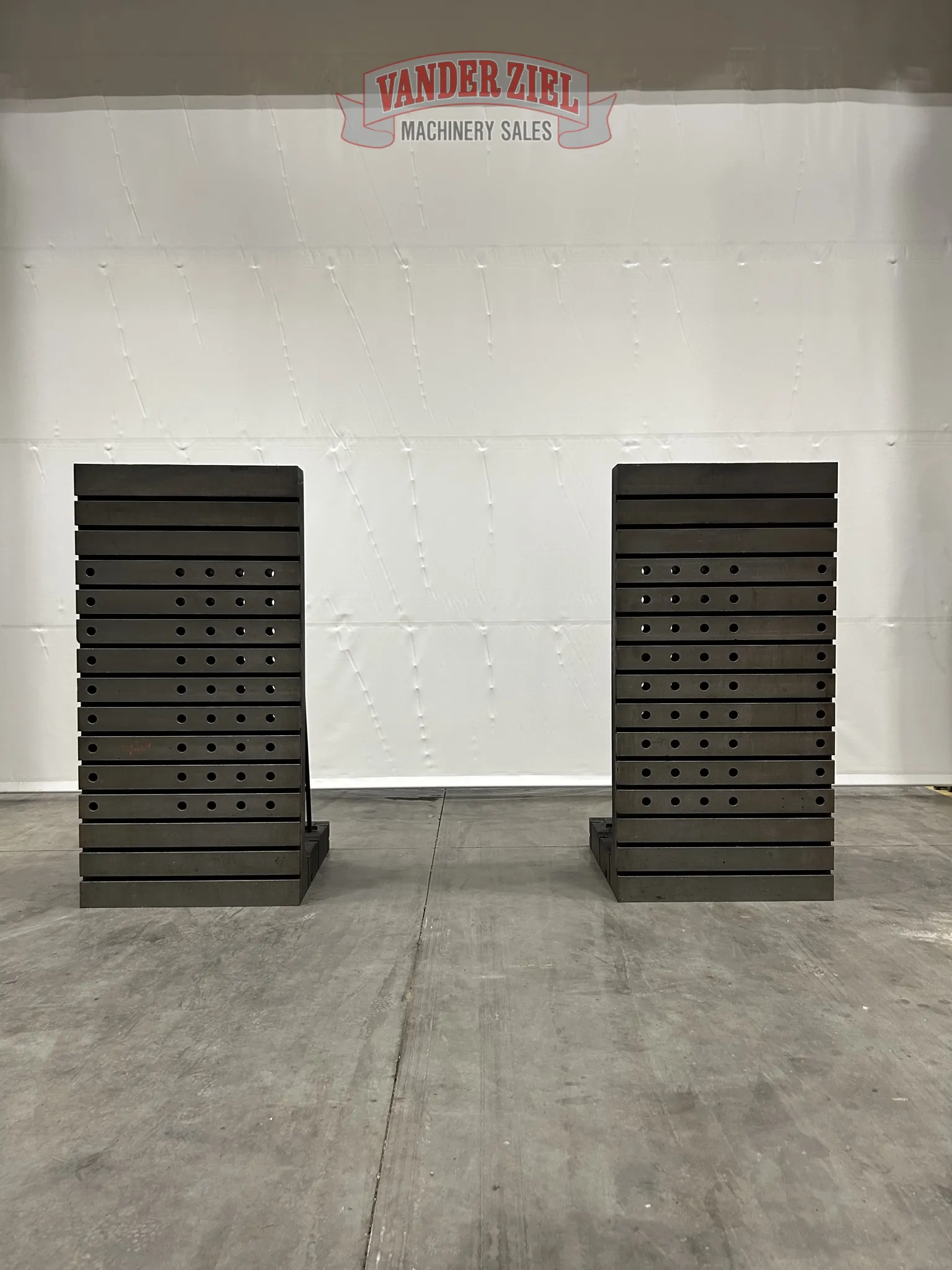 45" x 90-3/4" Betz Angle Plates, Pair, 45" Depth, 1-1/8" T-Slots on 6" Centers - Image 1