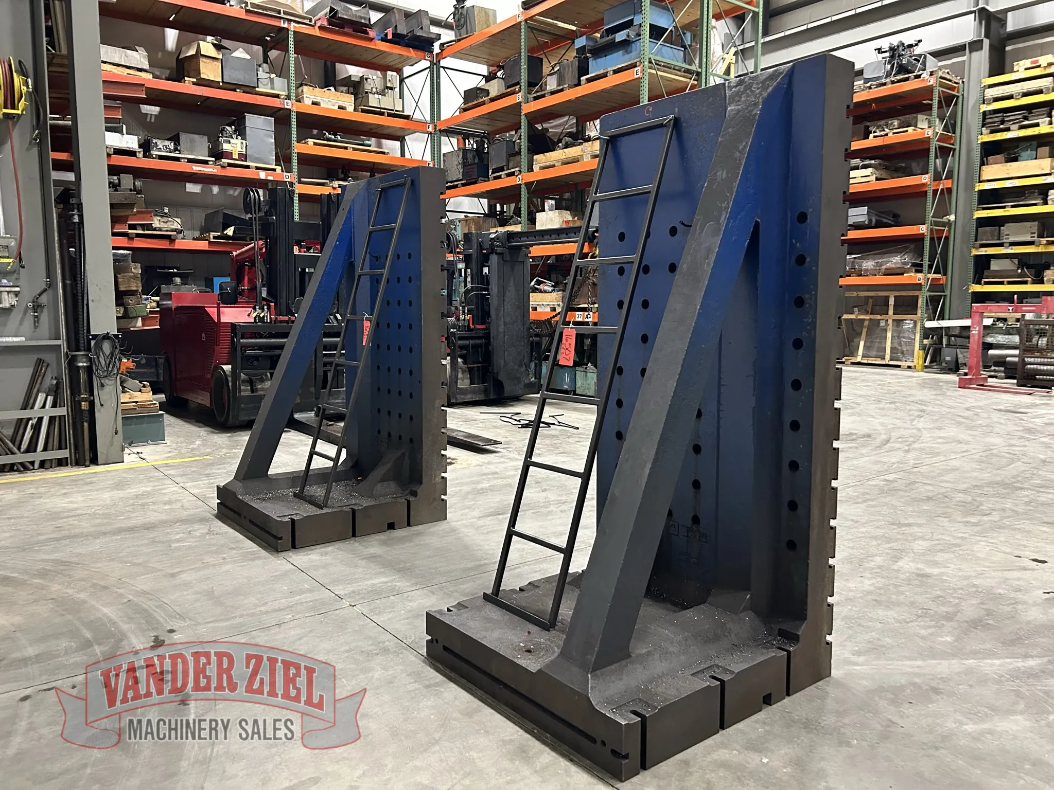 45" x 90-3/4" Betz Angle Plates, Pair, 45" Depth, 1-1/8" T-Slots on 6" Centers - Image 7