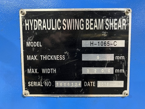 1/4" x 10' Birmingham #H-1035-C, Power Squaring Shear, 24" Backgauge, 10 HP, 2016 - Image 6