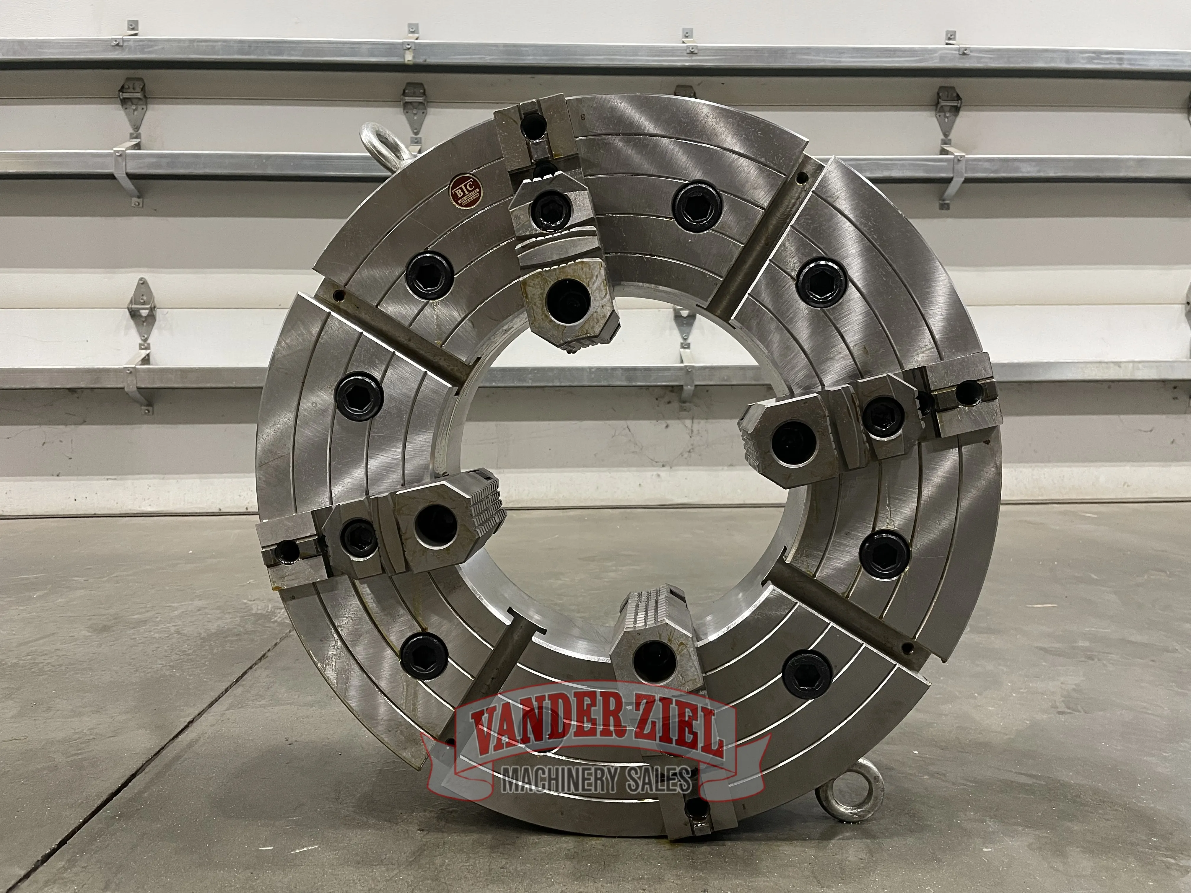 25" BTC 4-Jaw Manual Chuck, 12.5" Bore, A1-20 Mount, Reversible Top Jaws, 2-Piece, NEW - Image 1