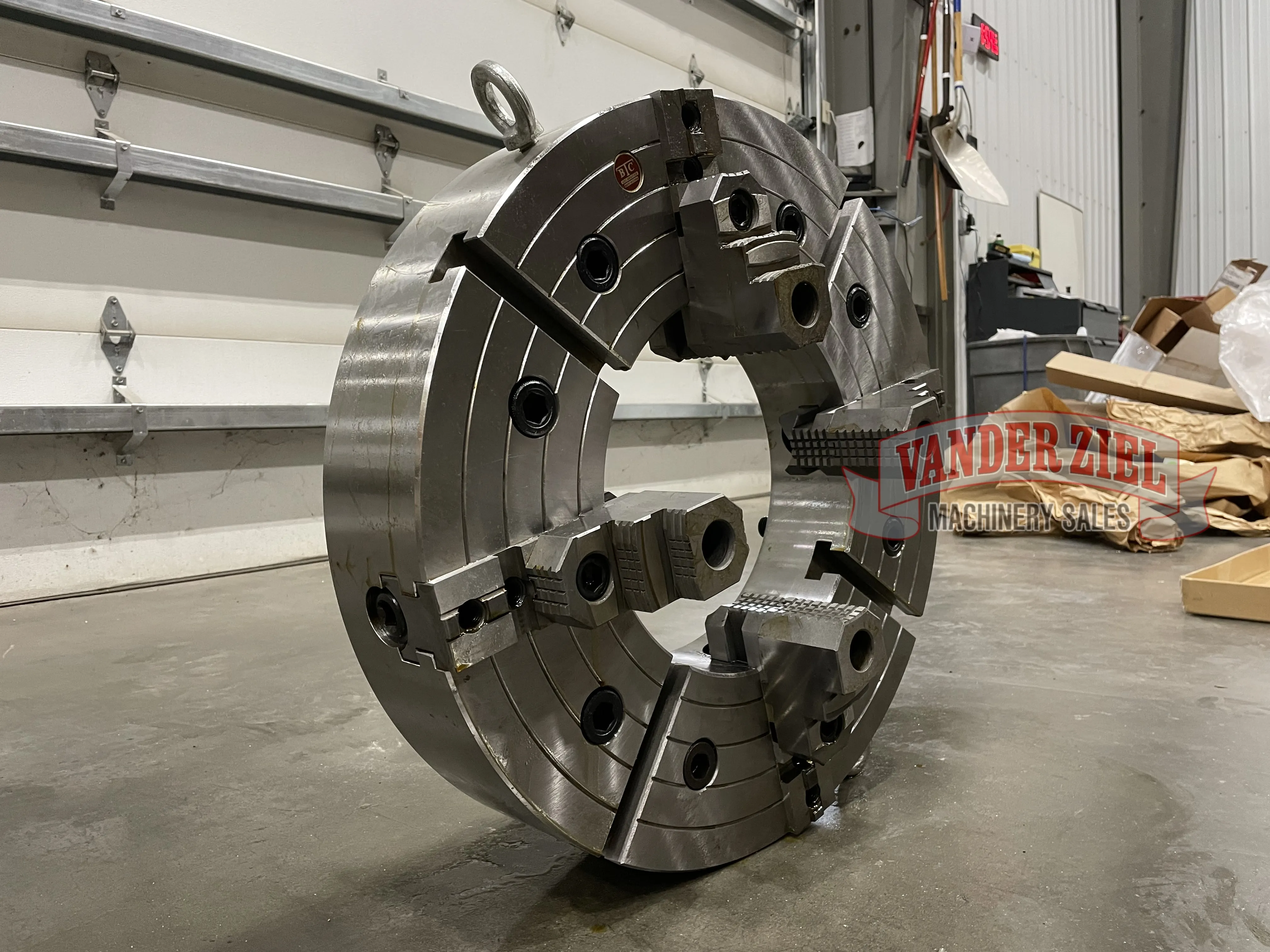 25" BTC 4-Jaw Manual Chuck, 12.5" Bore, A1-20 Mount, Reversible Top Jaws, 2-Piece, NEW - Image 2