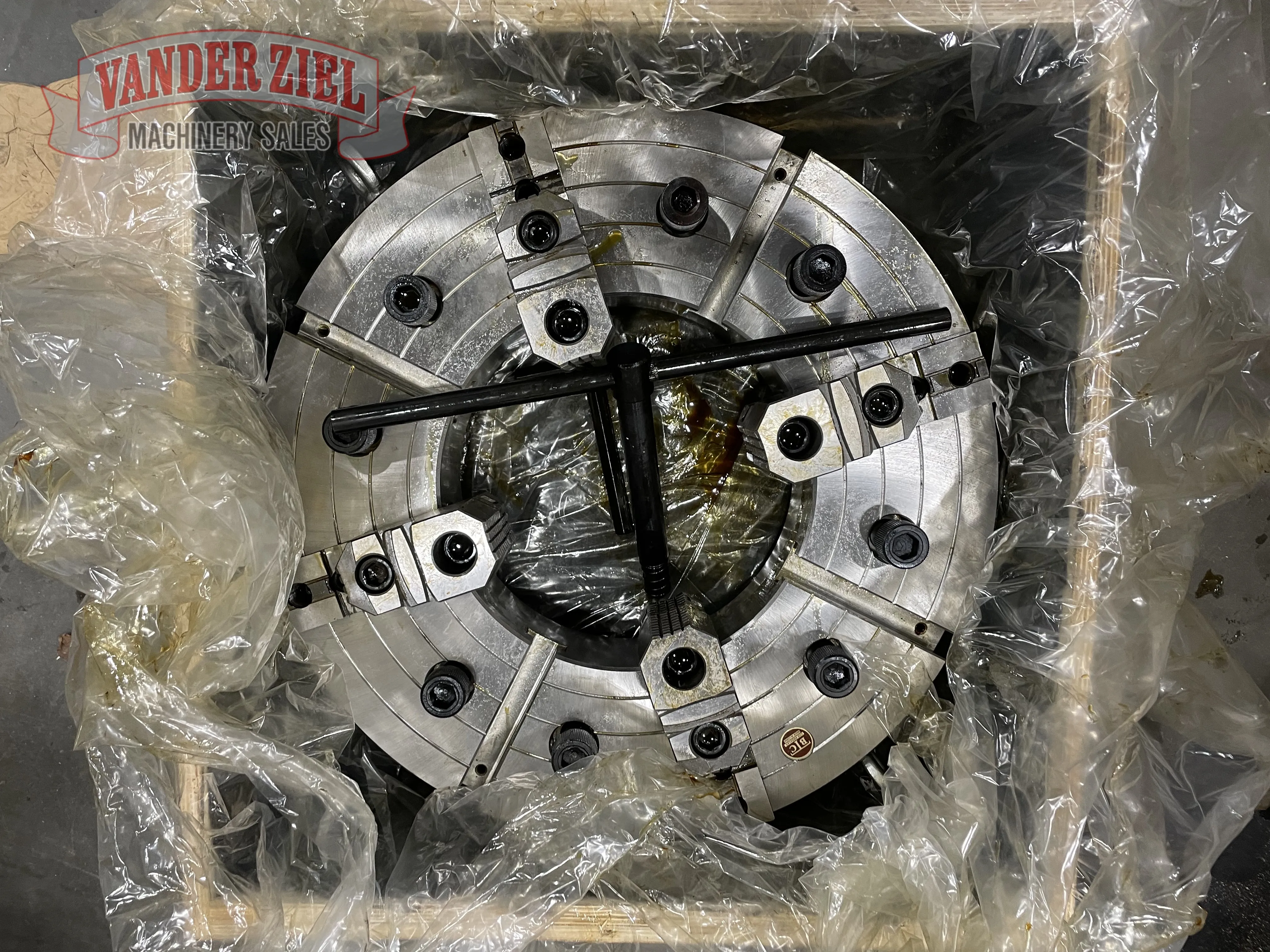 25" BTC 4-Jaw Manual Chuck, 12.5" Bore, A1-20 Mount, Reversible Top Jaws, 2-Piece, NEW - Image 6