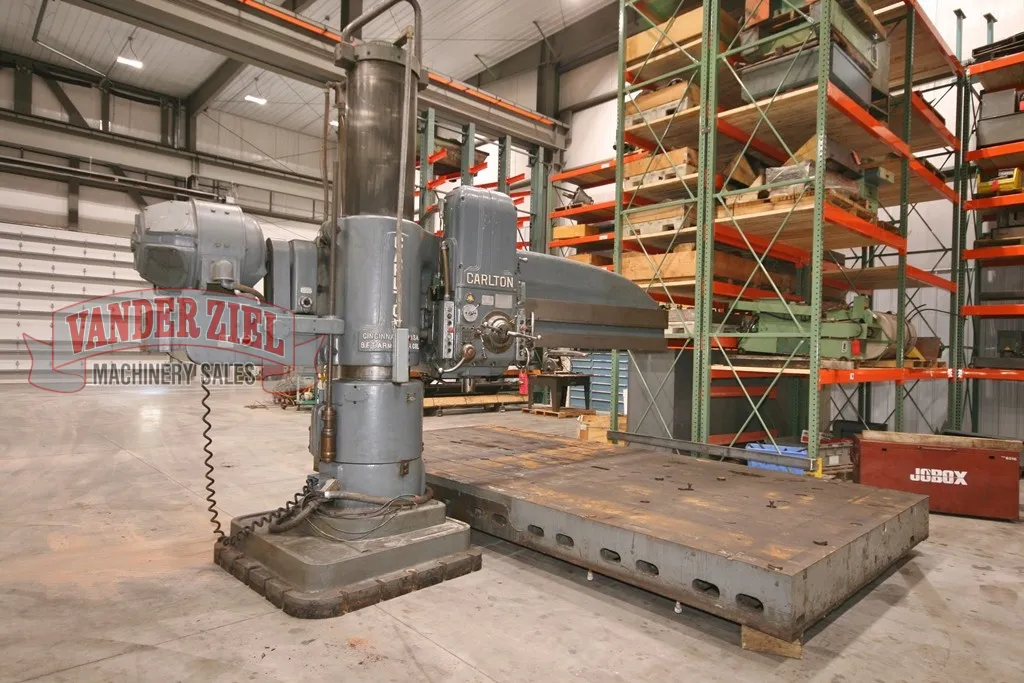 8' - 19" Carlton, Radial Drill, Lever Shift, 20" Spindle Travel, 4" Spindle diameter, #6 MT - Image 2