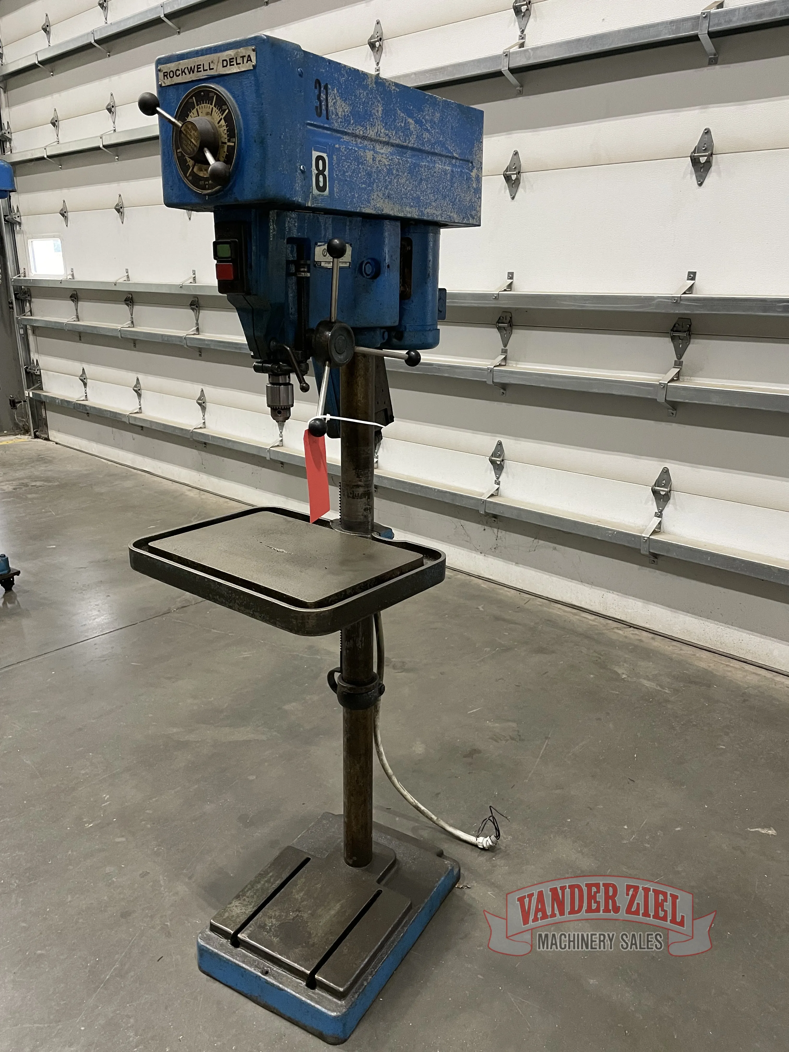 15" Rockwell Delta #15-655, Drill Press, 11" x 14" Table, 425-4700 RPM, 6" Quill Stroke - Image 2