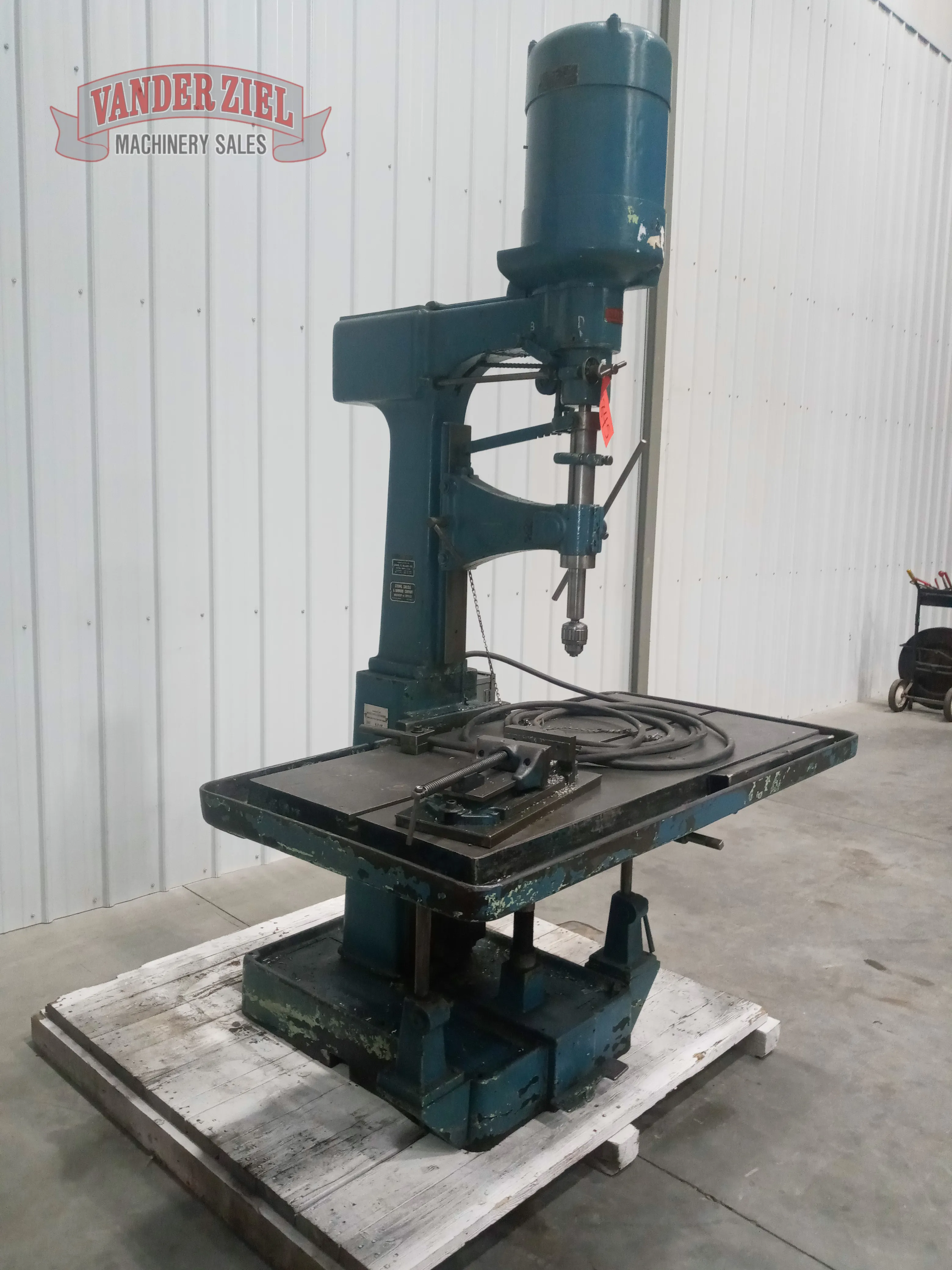 26" Allen-Bradley #2-1/2-MA, Drill Press, 55" x 28" Table, 150-1800 RPM, 1-5/8" Spindle Nose diameter - Image 2