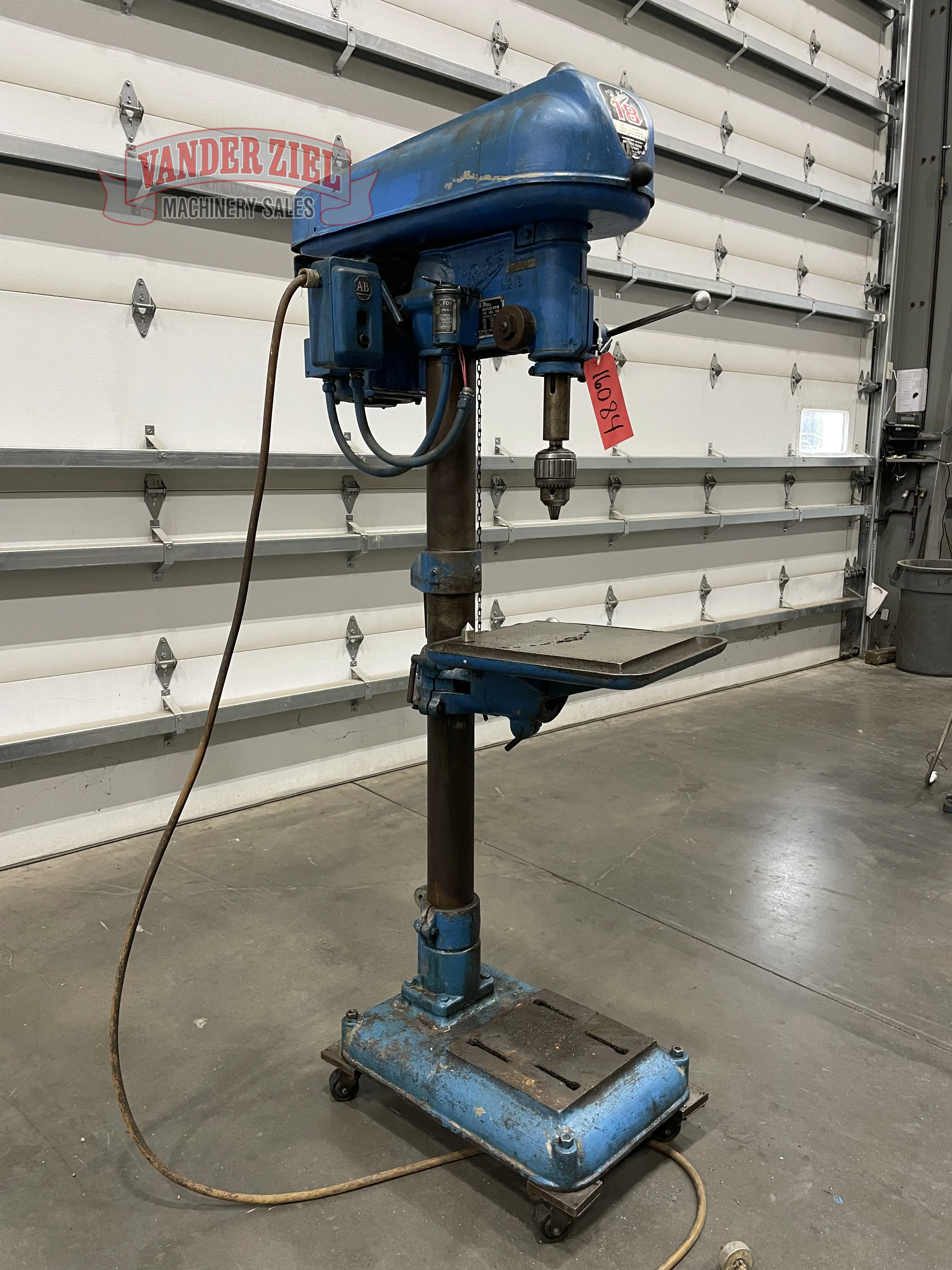 18" Buffalo #18, Drill Press, 14" x 14" Table, 3/4" Capacity in Mild Steel, 1 HP, 305-1945 RPM - Image 2