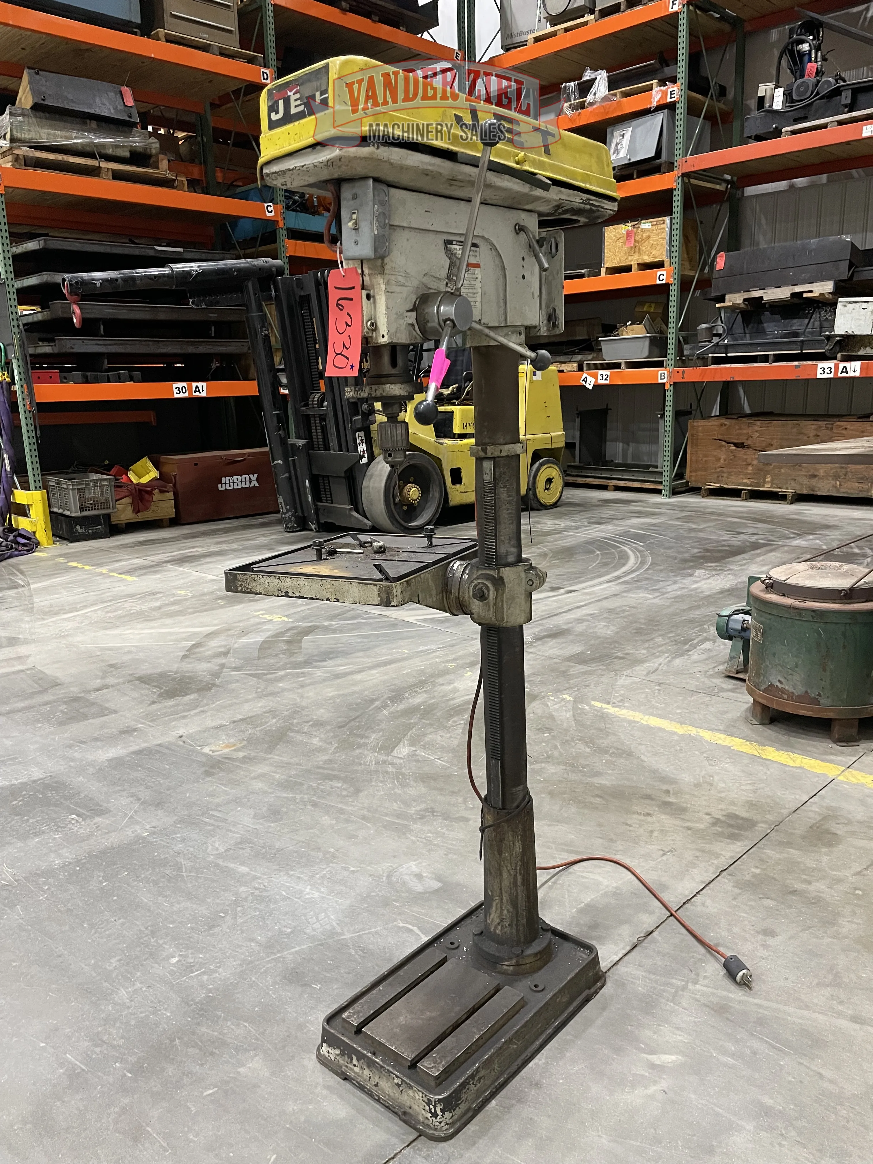 20" Jet #JDP-20MF, Drill Press, 1-1/2 HP, 12 Speeds 150-4,200 RPM, MT-3 Taper, 115/230 V., 1 Ph. - Image 4