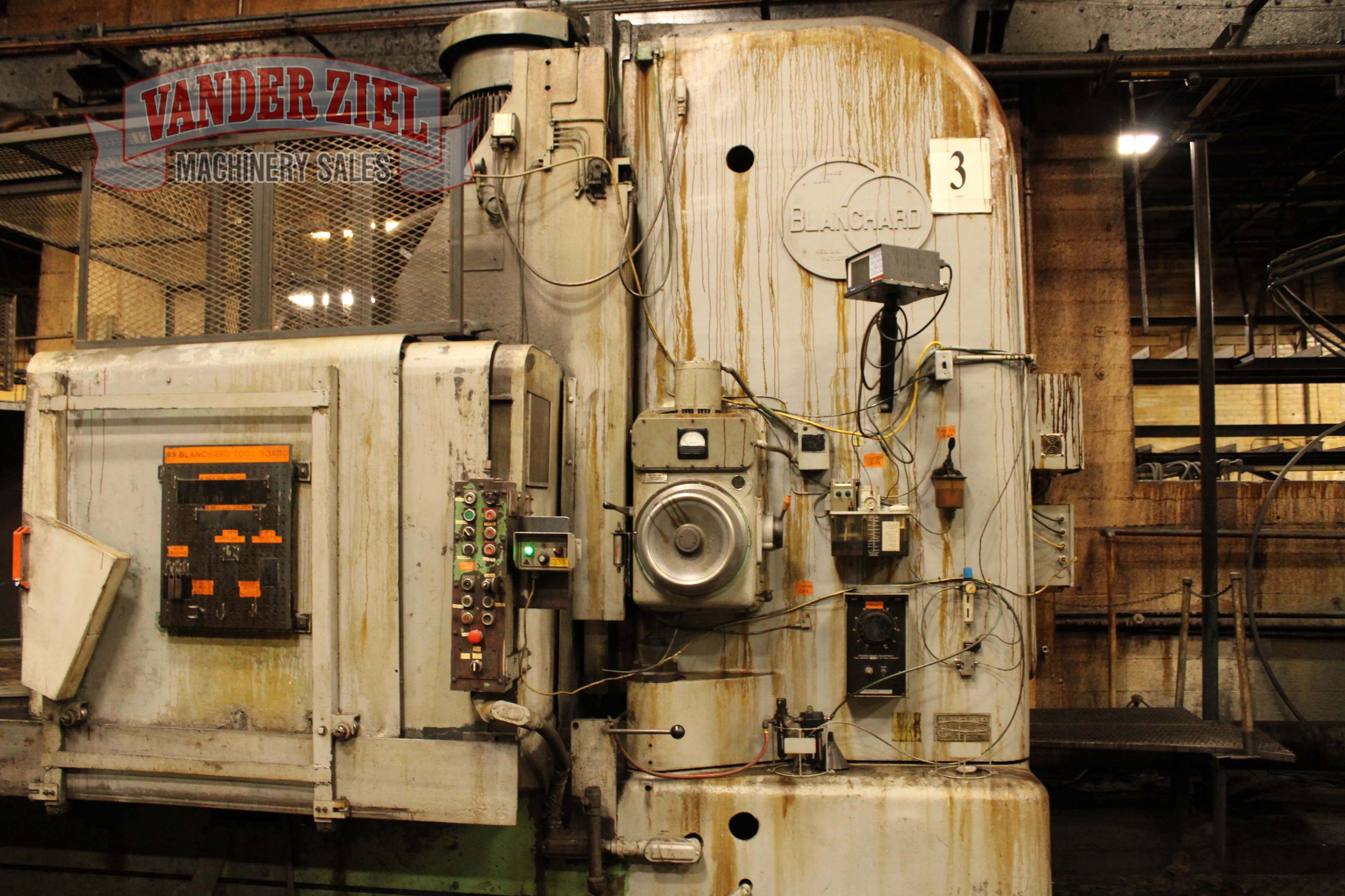 Blanchard #42HD-84, Rotary Surface Grinder, 84" Table, 42" Wheel, 250 HP, 85" Swing, 36" Vertical Range - Image 2