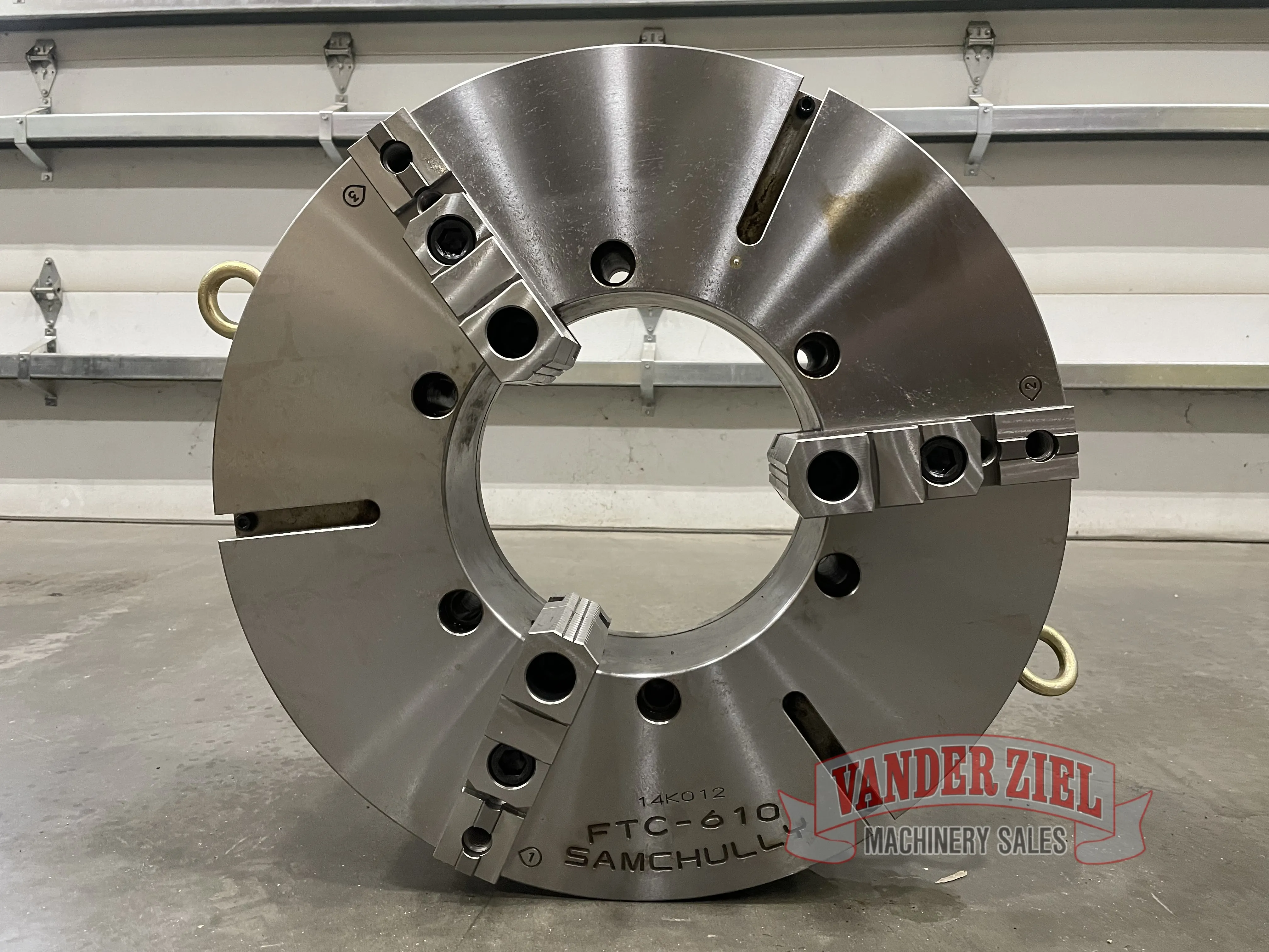 24" Samchully 3-Jaw Scroll Chuck, 10-3/4" Bore, A1-15 Mount, Reversible Jaws, 850 Max. RPM, NEW (6 available) - Image 1