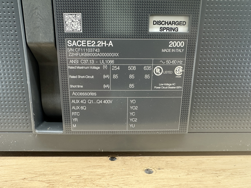 2000 Amps, ABB, SACE Emax 2 E2.2H-2000, new - Image 2