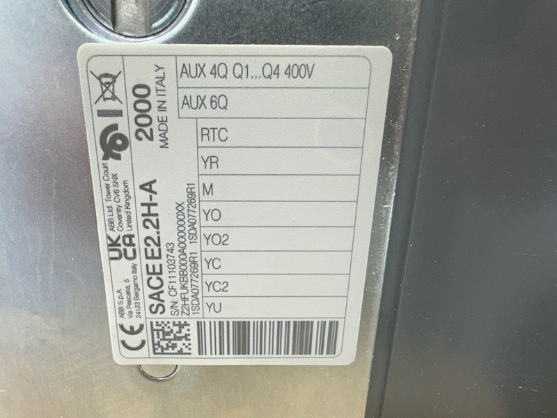 2000 Amps, ABB, SACE Emax 2 E2.2H-2000, new - Image 7