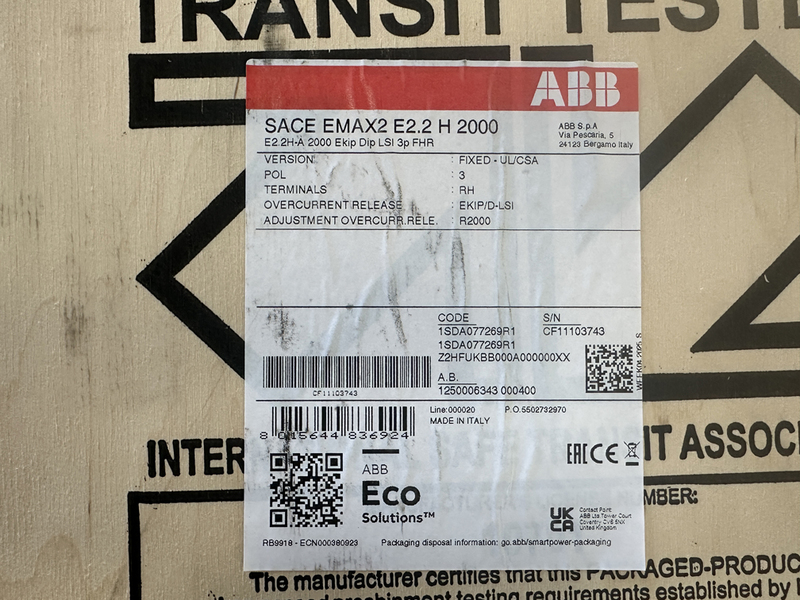 2000 Amps, ABB, SACE Emax 2 E2.2H-2000, new - Image 9