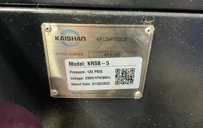 Kaishan #KRSB-5, Rotary Screw Air Compressor, 2022 - Image 7