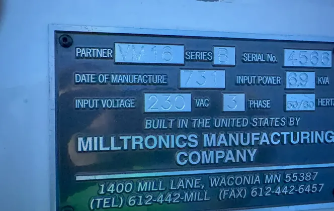 Milltronics #VM16, CNC Vertical Machining Center, 12" x 40" Table - Image 6