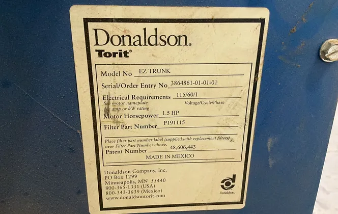 Donaldson #EZ-Trunk, Dust Collector - Image 7